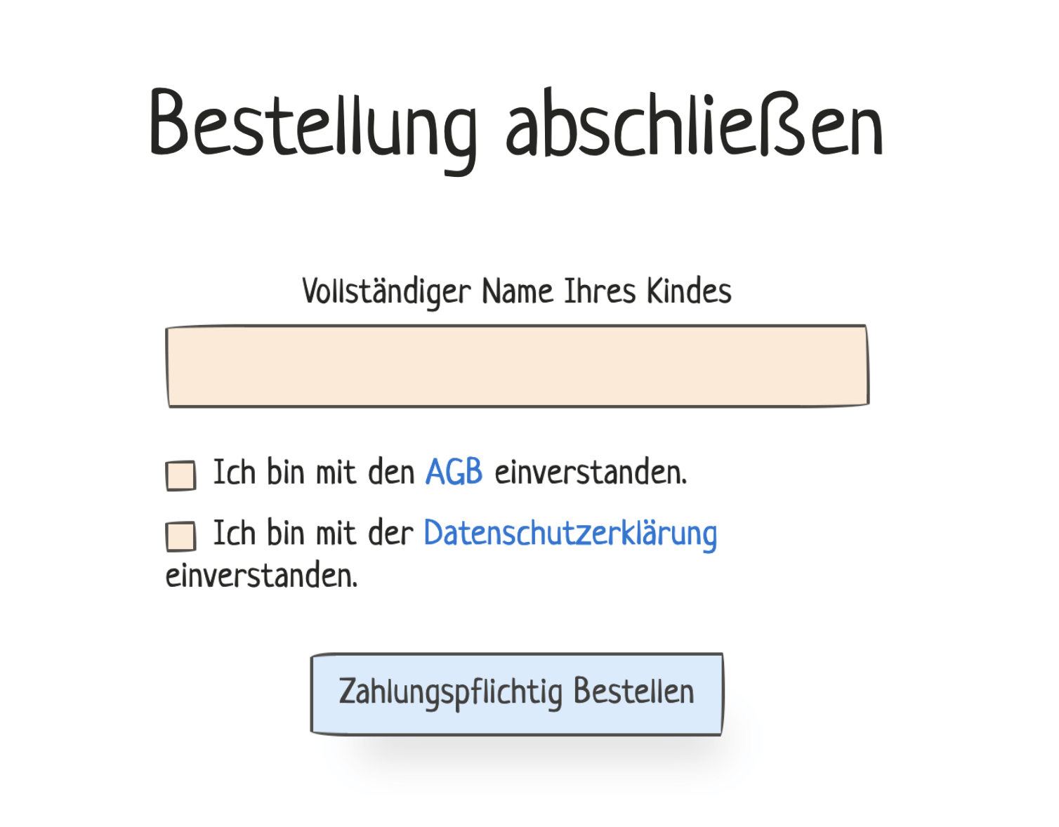 Screenshot von der Heftwichtel-Seite beim Bestellabschluss